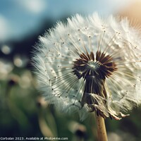 Buy canvas prints of A field with a beautiful dandelion. Ai generated. by Joaquin Corbalan