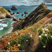 Buy canvas prints of Panorama of the coastline at Nugget point, Otago. Ai generated. by Joaquin Corbalan