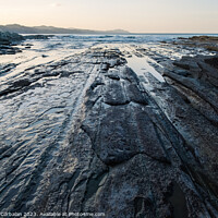Buy canvas prints of Detail of flysch, rocks of sedimentary origin that slide over ea by Joaquin Corbalan