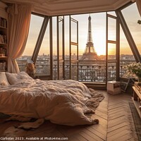 Buy canvas prints of  Paris reveals its soul through grandiose windows, captivating h by Joaquin Corbalan