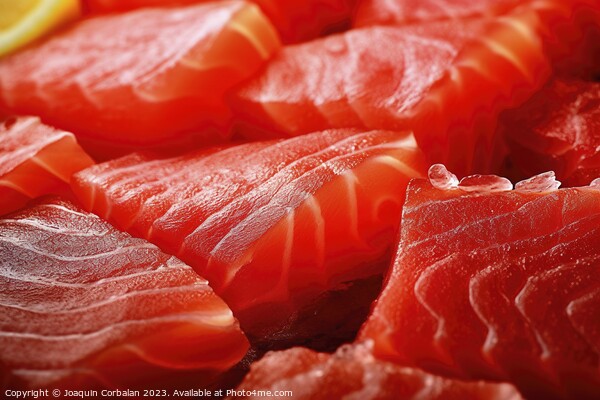 Tuna sashimi macro detail. Ai generated. Picture Board by Joaquin Corbalan