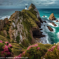 Buy canvas prints of The rugged coastline of Nugget Point in Otago, whe by Joaquin Corbalan