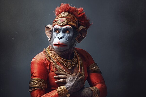 In a mesmerizing representation, the divine Hanuman, the courage Picture Board by Joaquin Corbalan