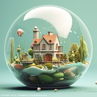 Buy canvas prints of Within a fragile bubble, a timeless dream world unfolds, painting tales of enchantment. AI Generated. by Joaquin Corbalan