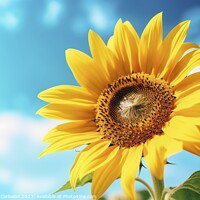 Buy canvas prints of Bright and colorful sunflower in full summer sun. Ai generated. by Joaquin Corbalan