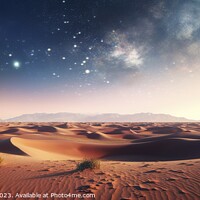 Buy canvas prints of Beautiful night landscape of the desert with the s by Joaquin Corbalan
