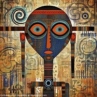 Buy canvas prints of African abstraction artistic drawing. Ai generated. by Joaquin Corbalan