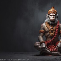 Buy canvas prints of In a mesmerizing representation, the divine Hanuman, the courage by Joaquin Corbalan