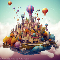 Buy canvas prints of A dream world inside a bubble passing time, illust by Joaquin Corbalan