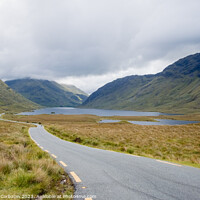 Buy canvas prints of View of Irish Lake Doo with its rugged road by Joaquin Corbalan