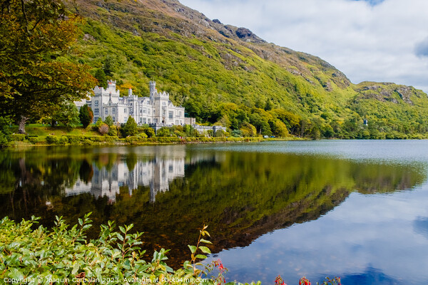 Kylemore Abbey, reflected in the lake, Ireland. Picture Board by Joaquin Corbalan