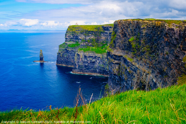 Beautiful view of the Cliffs of Moher, a calm blue sea with copy space. Picture Board by Joaquin Corbalan