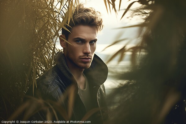 A male model poses with a captivating look among t Picture Board by Joaquin Corbalan