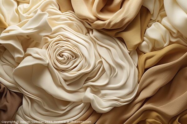 Background of fabrics and sheets of cream tones fo Picture Board by Joaquin Corbalan