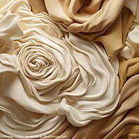 Buy canvas prints of Background of fabrics and sheets of cream tones fo by Joaquin Corbalan