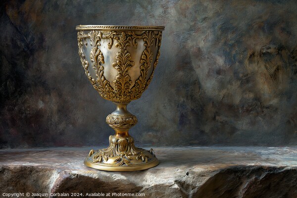 Golden cup represents the Christian holy grail. Picture Board by Joaquin Corbalan