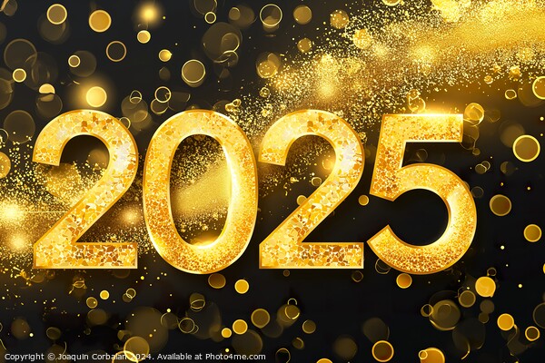 Banner for New Year's greetings with the text "202 Picture Board by Joaquin Corbalan