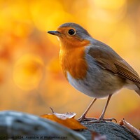 Buy canvas prints of A delicate little robin bird, photographed from af by Joaquin Corbalan