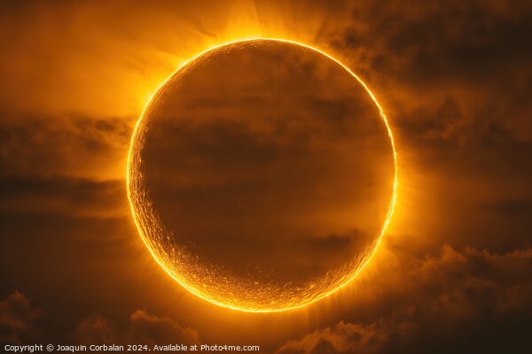 A photograph capturing a solar eclipse in the sky  Picture Board by Joaquin Corbalan