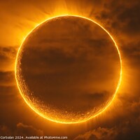 Buy canvas prints of A photograph capturing a solar eclipse in the sky  by Joaquin Corbalan
