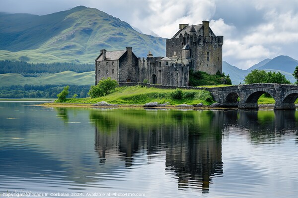 A stunning Eilean Donan castle stands proudly atop Picture Board by Joaquin Corbalan
