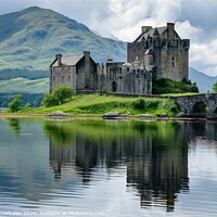 Buy canvas prints of A stunning Eilean Donan castle stands proudly atop by Joaquin Corbalan