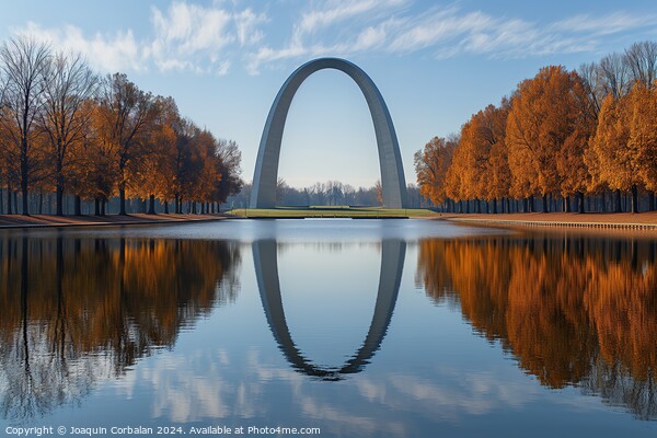 Gateway Arch in St. Louis , A large monument stand Picture Board by Joaquin Corbalan