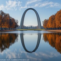 Buy canvas prints of Gateway Arch in St. Louis , A large monument stand by Joaquin Corbalan