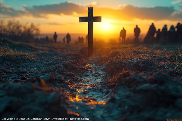 Over Easter, Christians commemorate the crucifixio Picture Board by Joaquin Corbalan