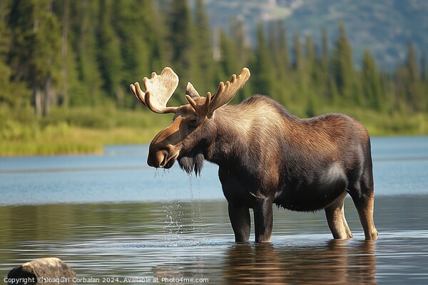 A moose is captured in this photo standing in the  Picture Board by Joaquin Corbalan