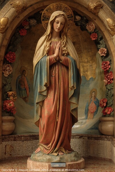 Stature of the Virgin Mary in a prayer pose. Picture Board by Joaquin Corbalan