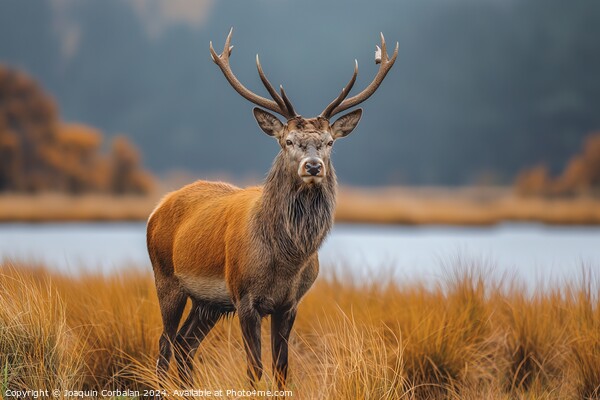 Red deer shows off its antlers on the Scottish moors. Picture Board by Joaquin Corbalan