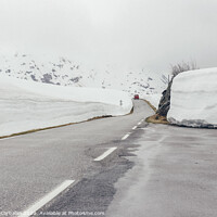 Buy canvas prints of snowy road with ice by Joaquin Corbalan