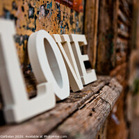 Buy canvas prints of Wooden letters forming the word love by Joaquin Corbalan