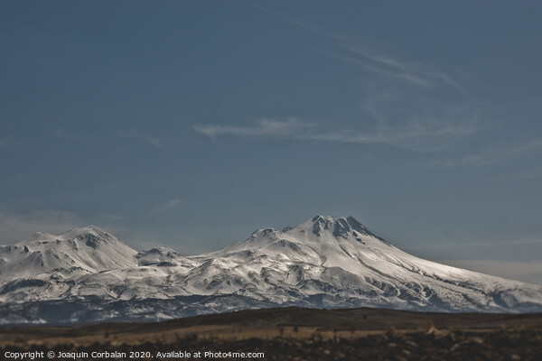 Snow-covered mountains in the Turkish region of Capaddocia. Picture Board by Joaquin Corbalan