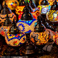 Buy canvas prints of Typical Turkish table lamps by Joaquin Corbalan