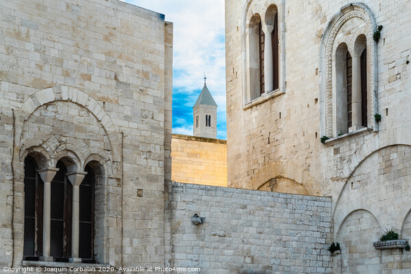 Stone walls of the medieval cathedral of San Nicolas di Bari. Picture Board by Joaquin Corbalan