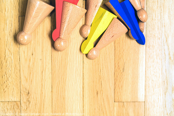 Pieces of a montessori material to learn fractions and be educated in mathematics. Picture Board by Joaquin Corbalan