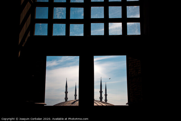 minarets in the city for the prayer of the Muslim religion Picture Board by Joaquin Corbalan