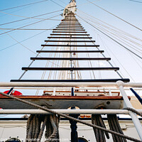 Buy canvas prints of Rope ladders on a sailboat. by Joaquin Corbalan