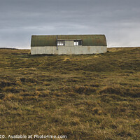 Buy canvas prints of Abandoned warehouse in a wasteland near a meadow. by Joaquin Corbalan