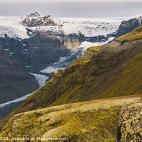 Buy canvas prints of Huge glacier, view of the tongue and its large blocks of ice. by Joaquin Corbalan
