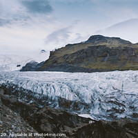 Buy canvas prints of Huge glacier, view of the tongue and its large blocks of ice. by Joaquin Corbalan