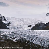 Buy canvas prints of Huge glacier, view of the tongue and its large blocks of ice. by Joaquin Corbalan