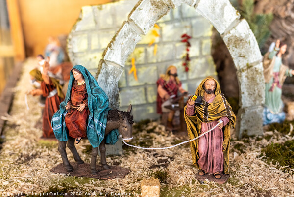 Religious figures of nativity scene at Christmas. Picture Board by Joaquin Corbalan