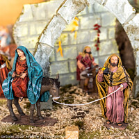 Buy canvas prints of Religious figures of nativity scene at Christmas. by Joaquin Corbalan
