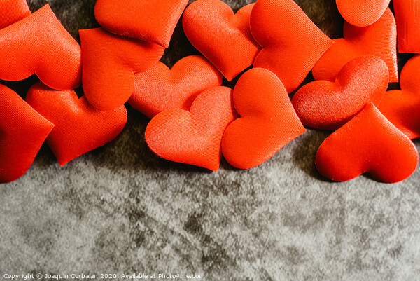 Many red hearts isolated to use background on Valentine's Day. Picture Board by Joaquin Corbalan