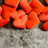 Buy canvas prints of Many red hearts isolated to use background on Valentine's Day. by Joaquin Corbalan