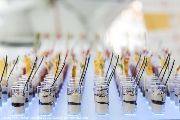 Appetizers in a Mediterranean wedding, a single-bite snack Picture Board by Joaquin Corbalan