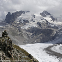 Buy canvas prints of Glacial ice melting on mountais of Gornergrat, switzerland by Joaquin Corbalan